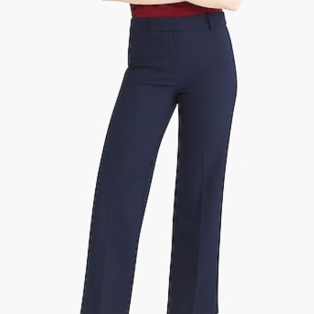 J. Crew Classic Navy Wide-Leg Pants